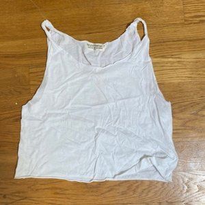 Project Social T Loose White Crop Top